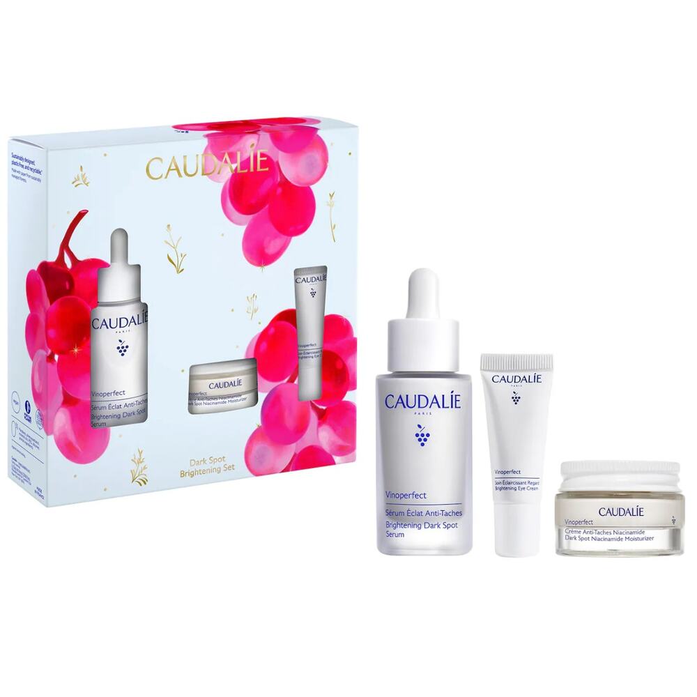 New Caudalie Vinoperfect Dark Spot Brightening Set Serum Eye Cream Moisturizer